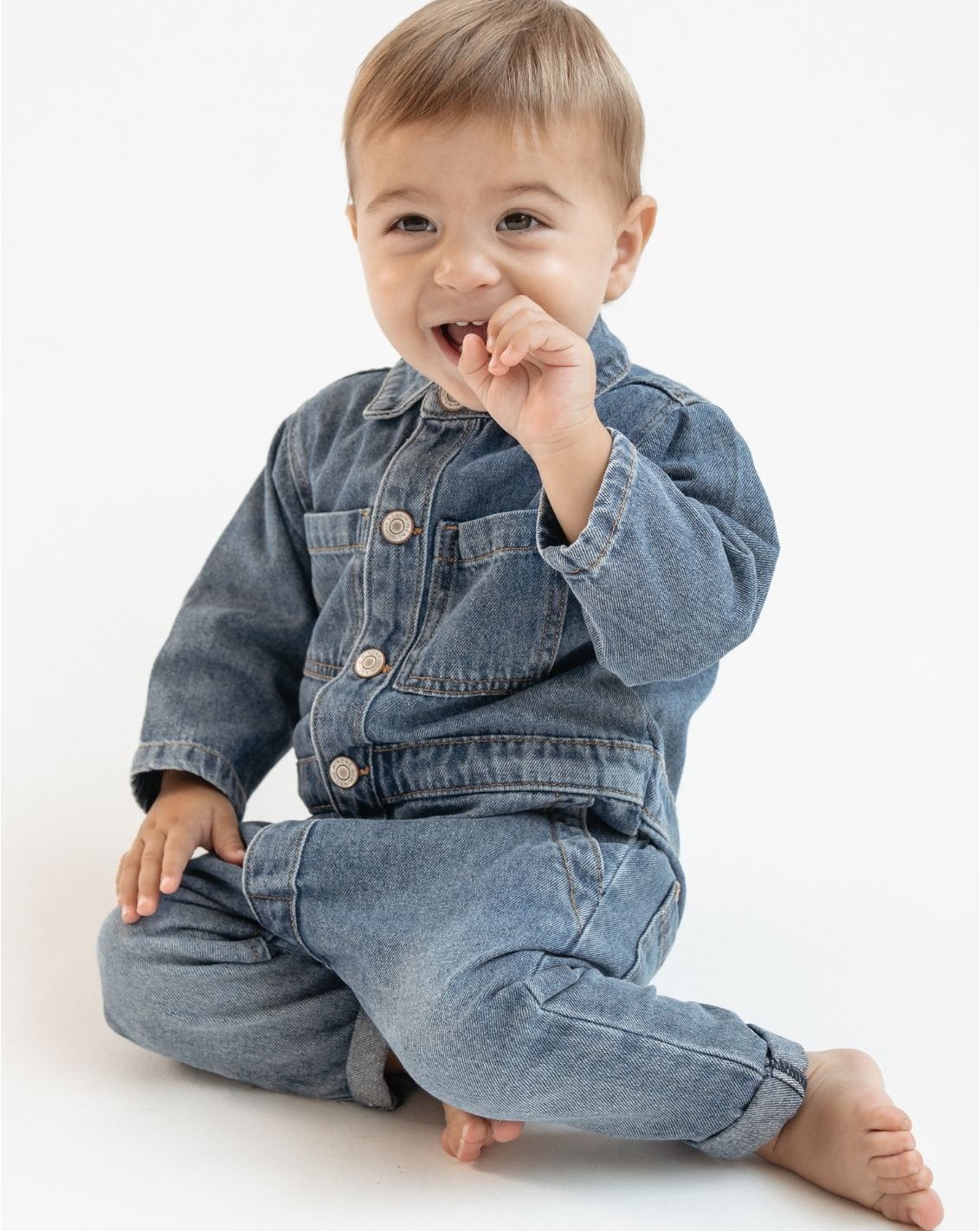 אוברול ג'ינס עם כפתורים-1