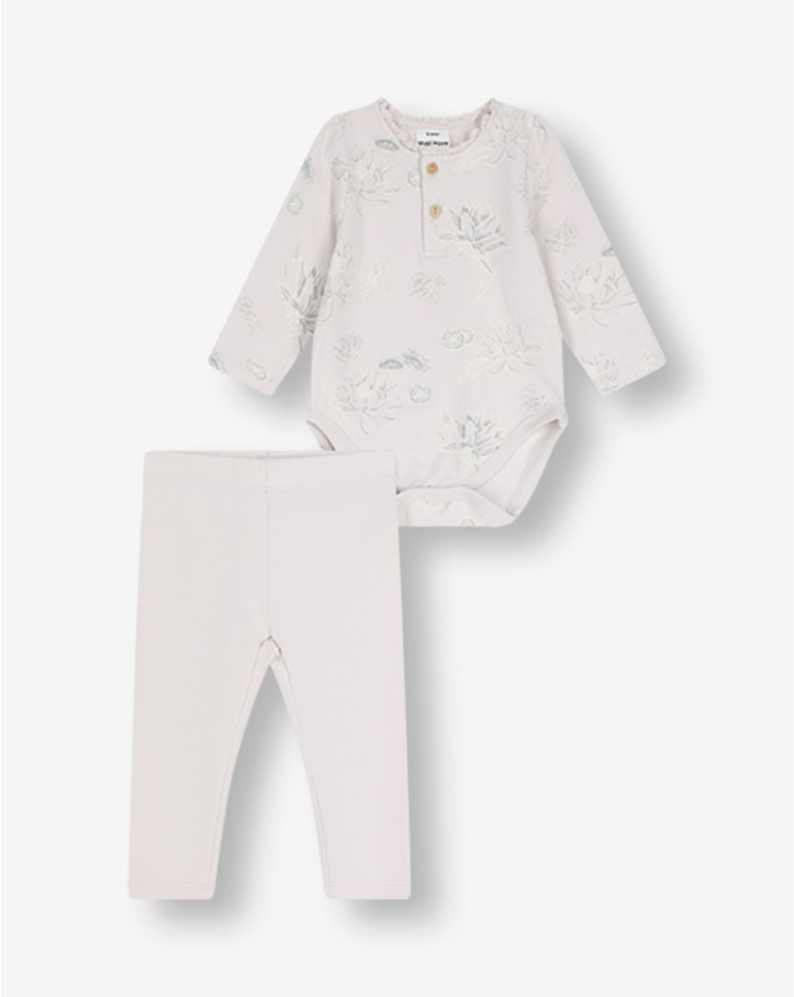 סט בגד גוף וטייץ פלנל