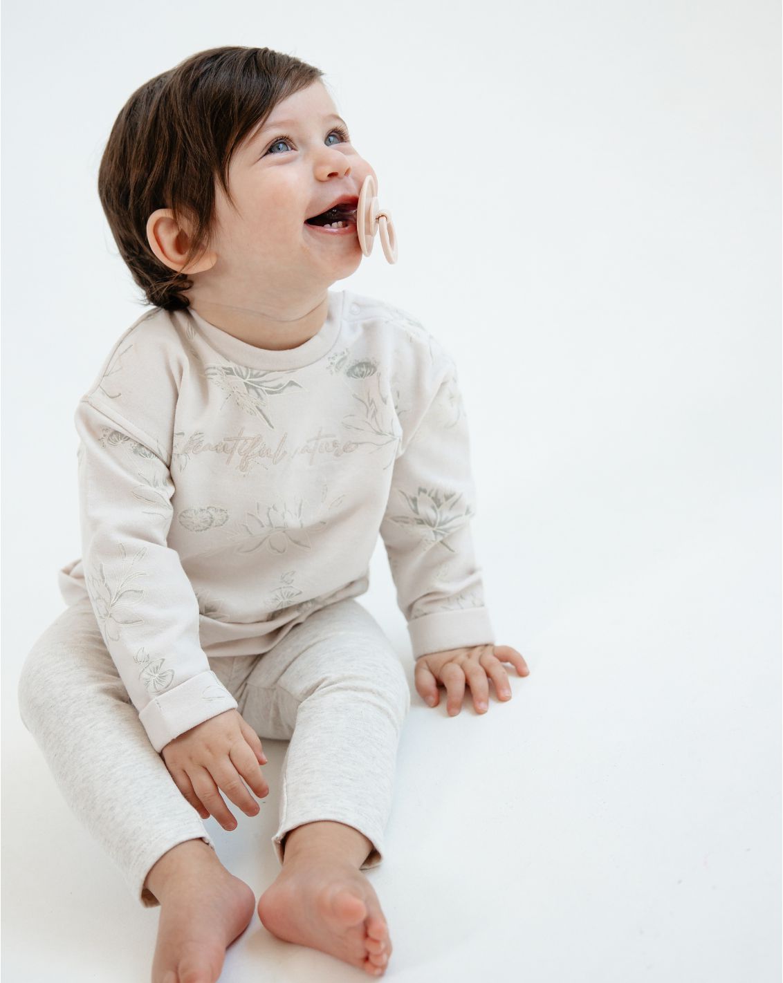 סט חולצה ומכנסיים פלנל