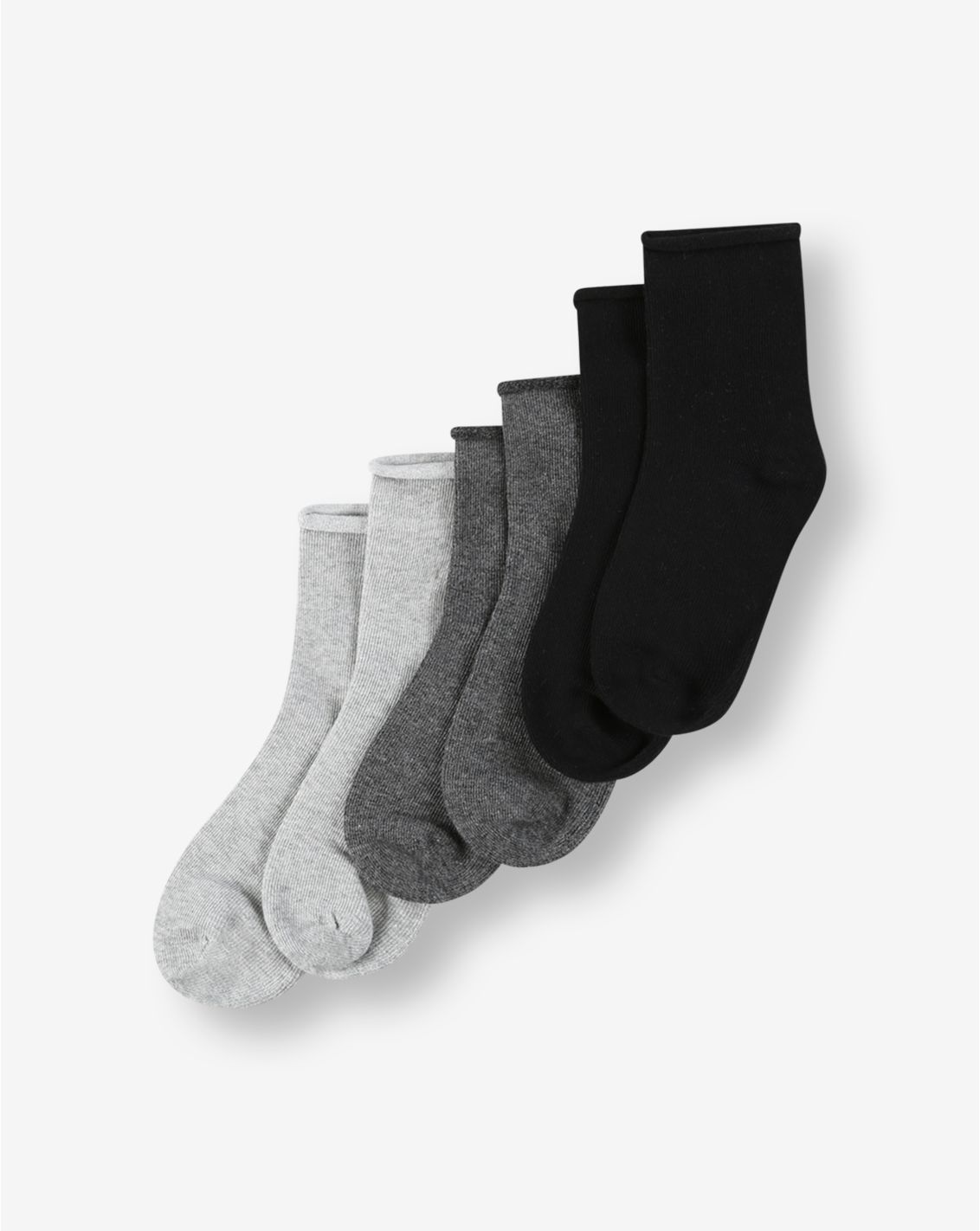 מארז שלישיית גרביים SOCKS 22-24,אפור מלאנז' בהיר,22-24,