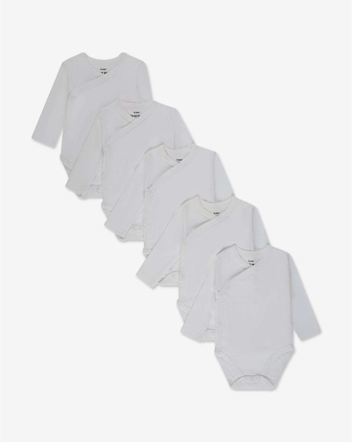 מארז חמישיית בגדי גוף לבנים NB