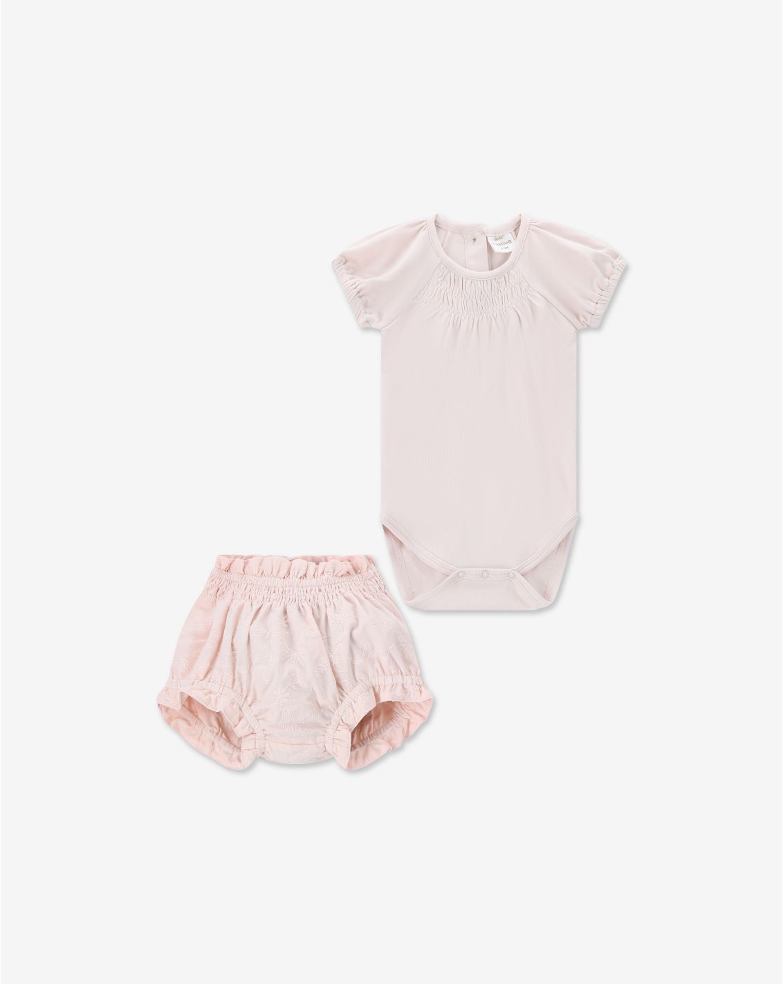 סט בגד גוף ומכנסי אריג בייבי