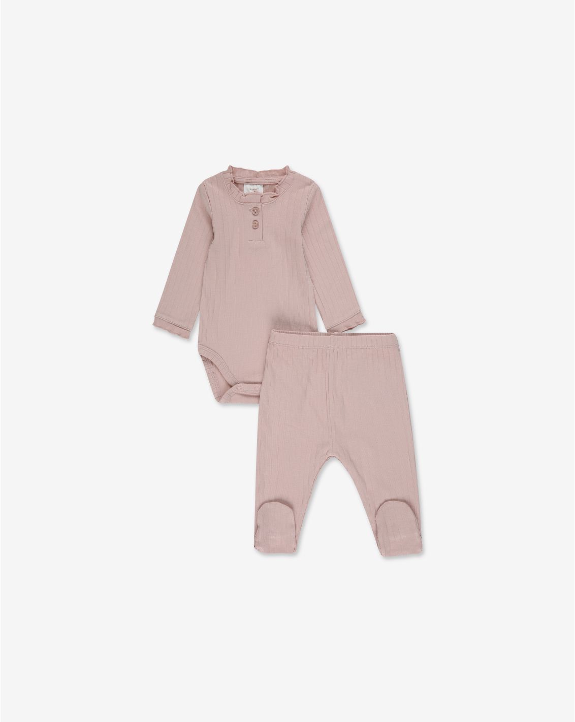 סט בגד גוף עם כפתורים ומכנסיים בייבי