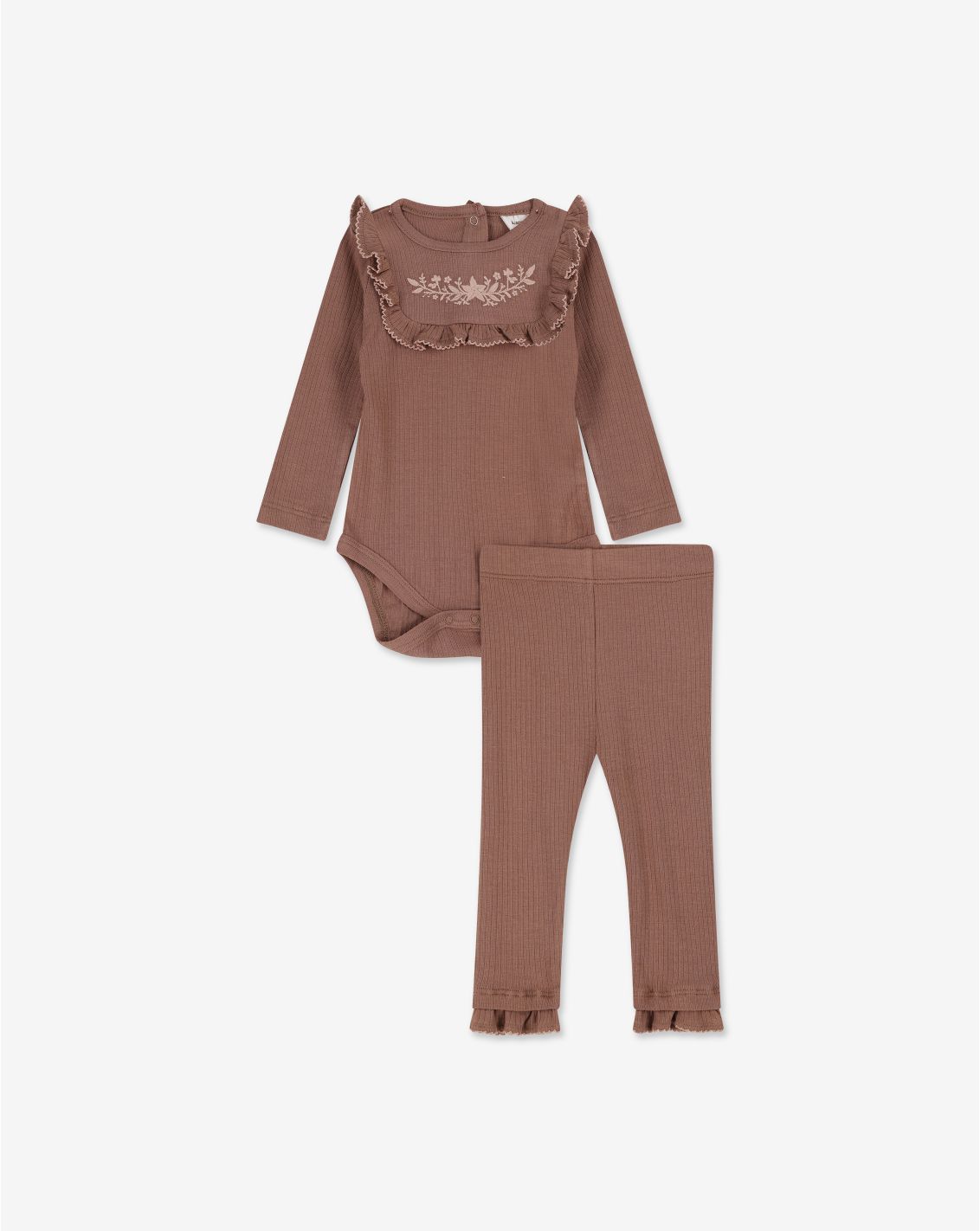 סט בגד גוף מלמלות ומכנסיים ארוכים בייבי