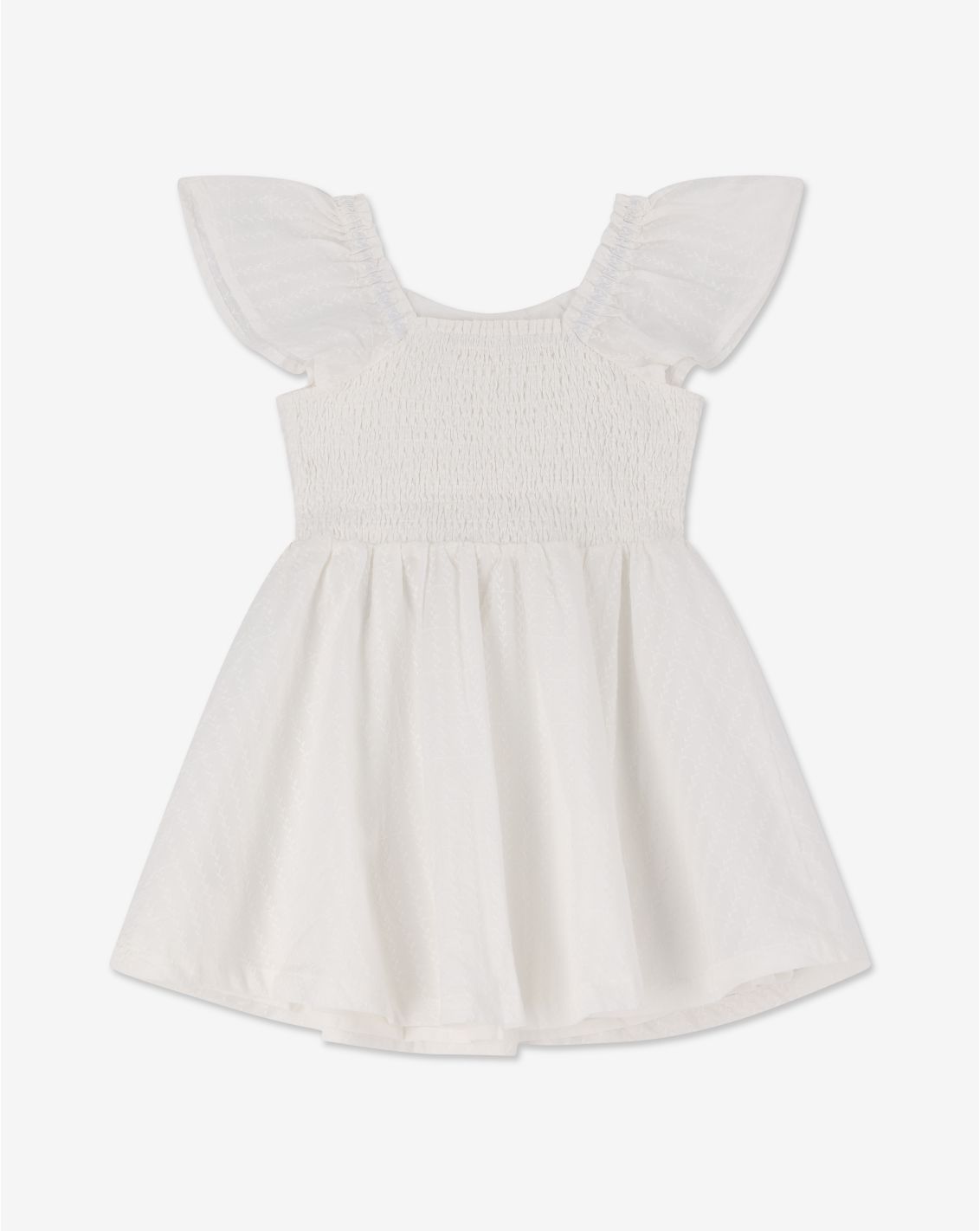 שמלת אריג עם שרוולים קצרים