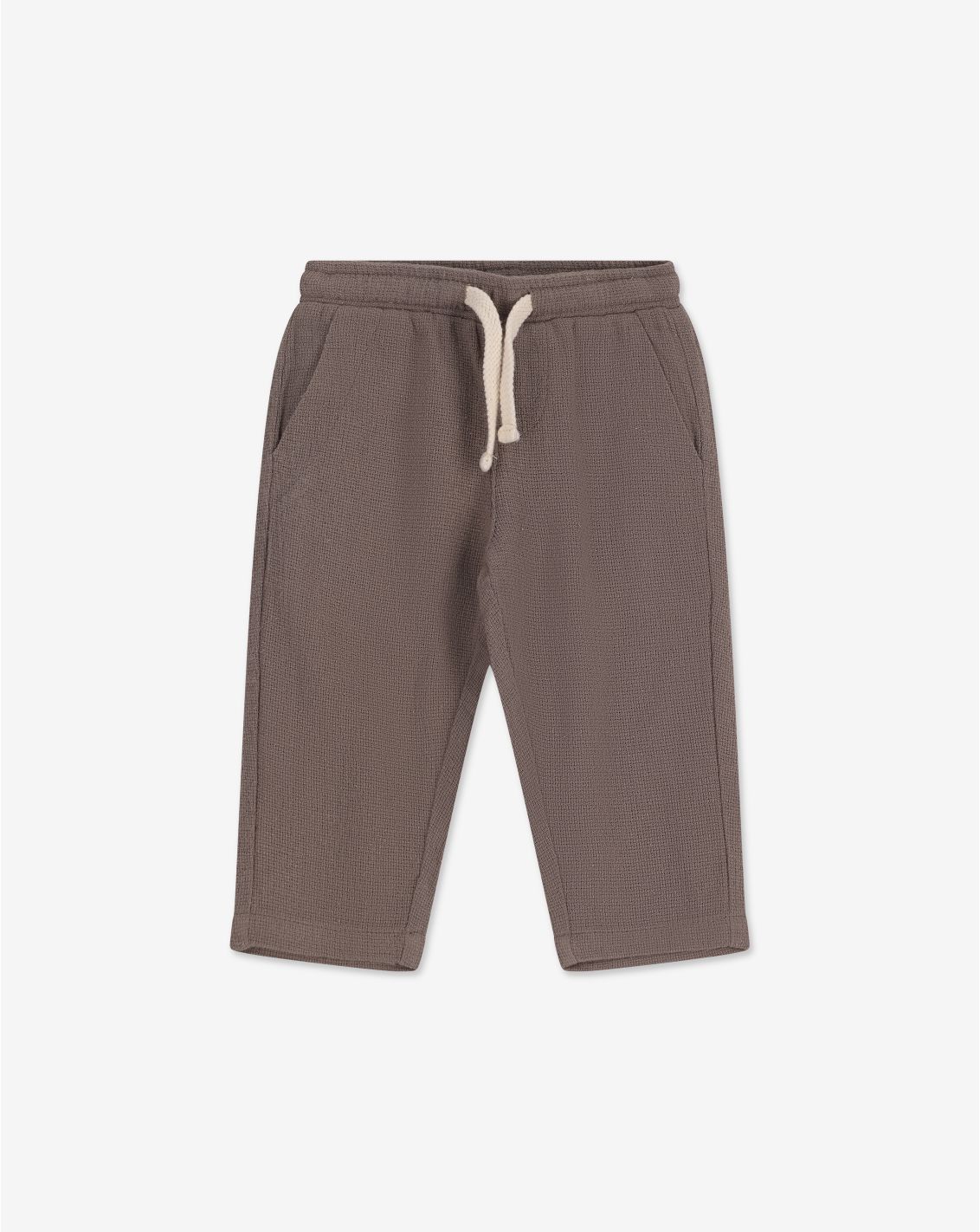 מכנסי אריג ארוכים בגזרה משוחררת בייבי