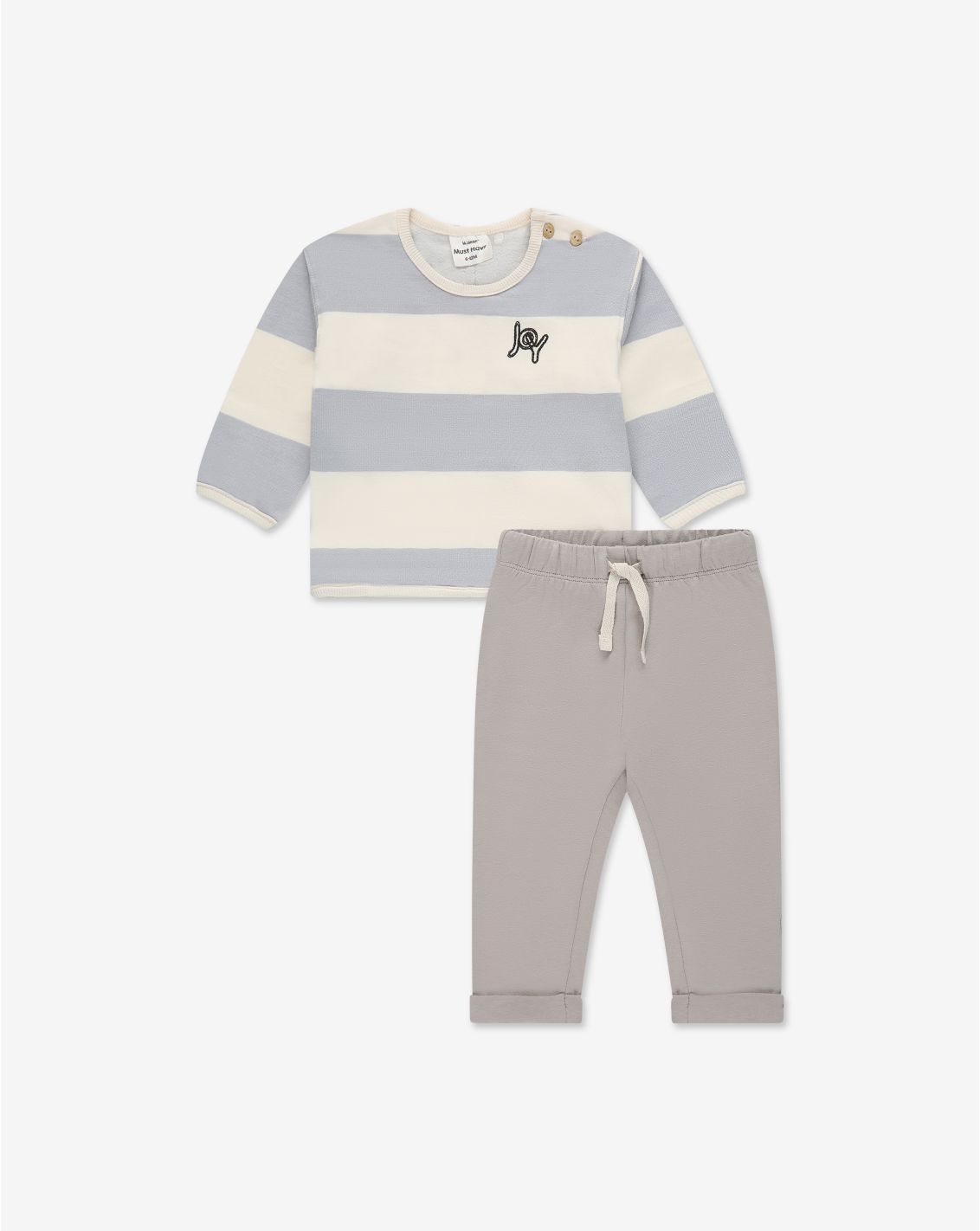 סט חולצה ומכנסיים פלנל