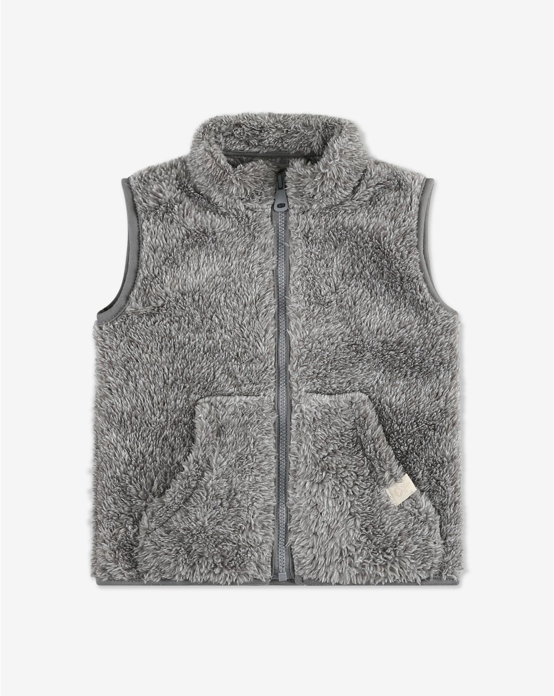 וסט פליז עם כיס קנגורו בייבי