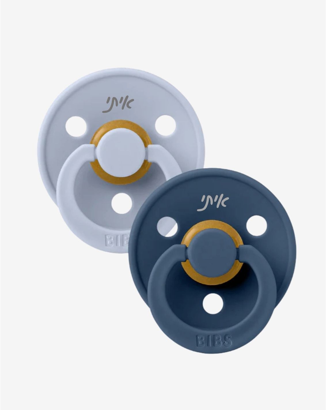 זוג מוצצים Dusty Blue/Steel Blue מידה 1 | BIBS-3