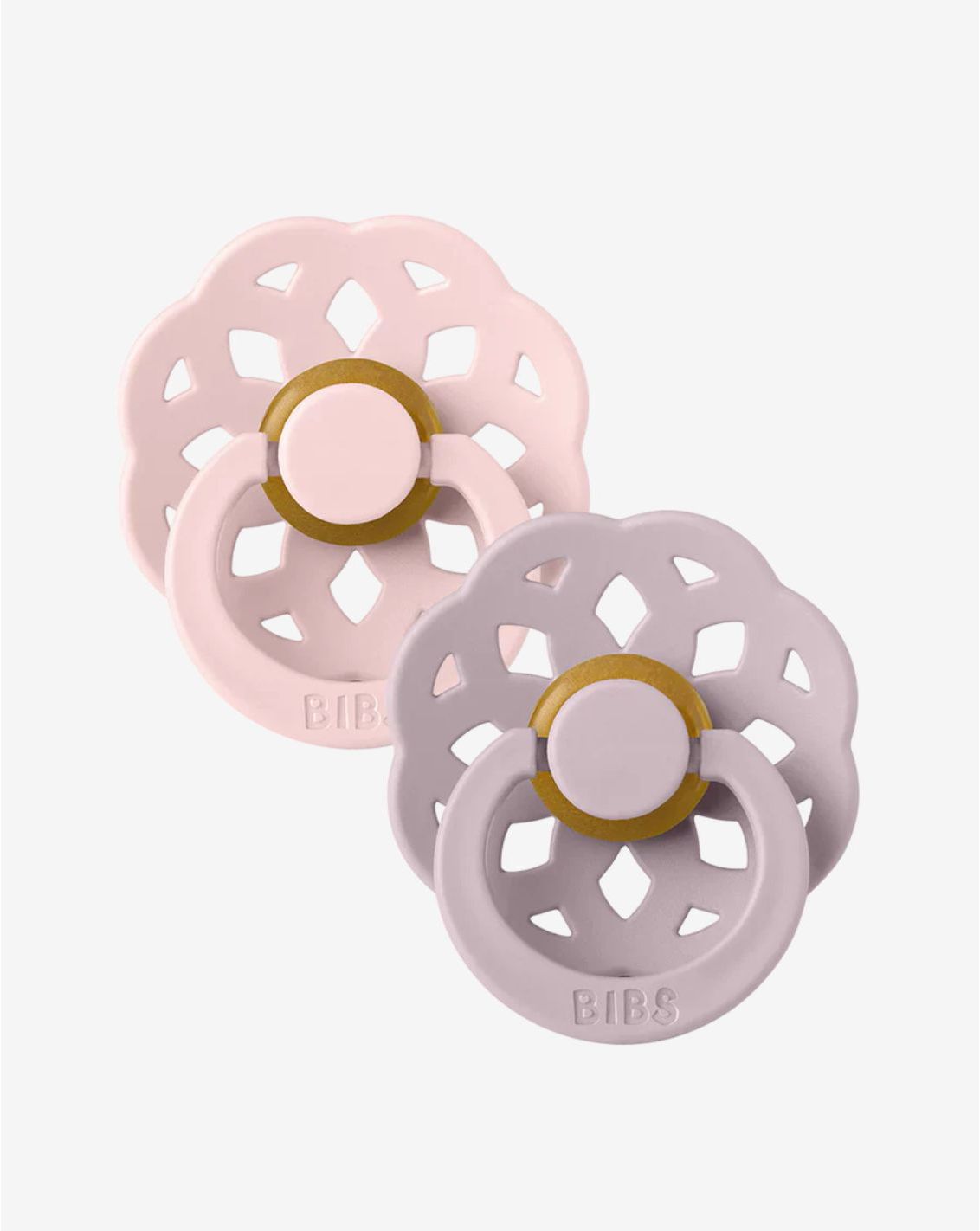 זוג מוצצי BIBS בוהם לטקס מידה 1 BLOSSOM/DUSKY LILAC