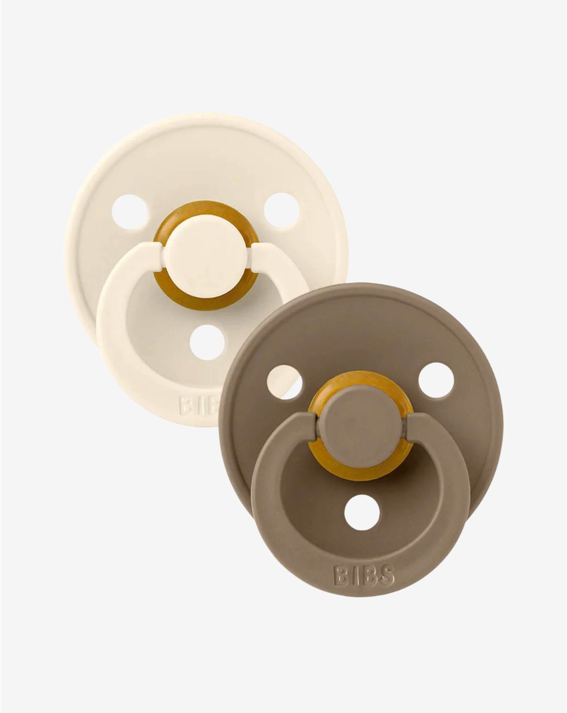 זוג מוצצים Ivory/Dark Oak מידה 1 | BIBS-2