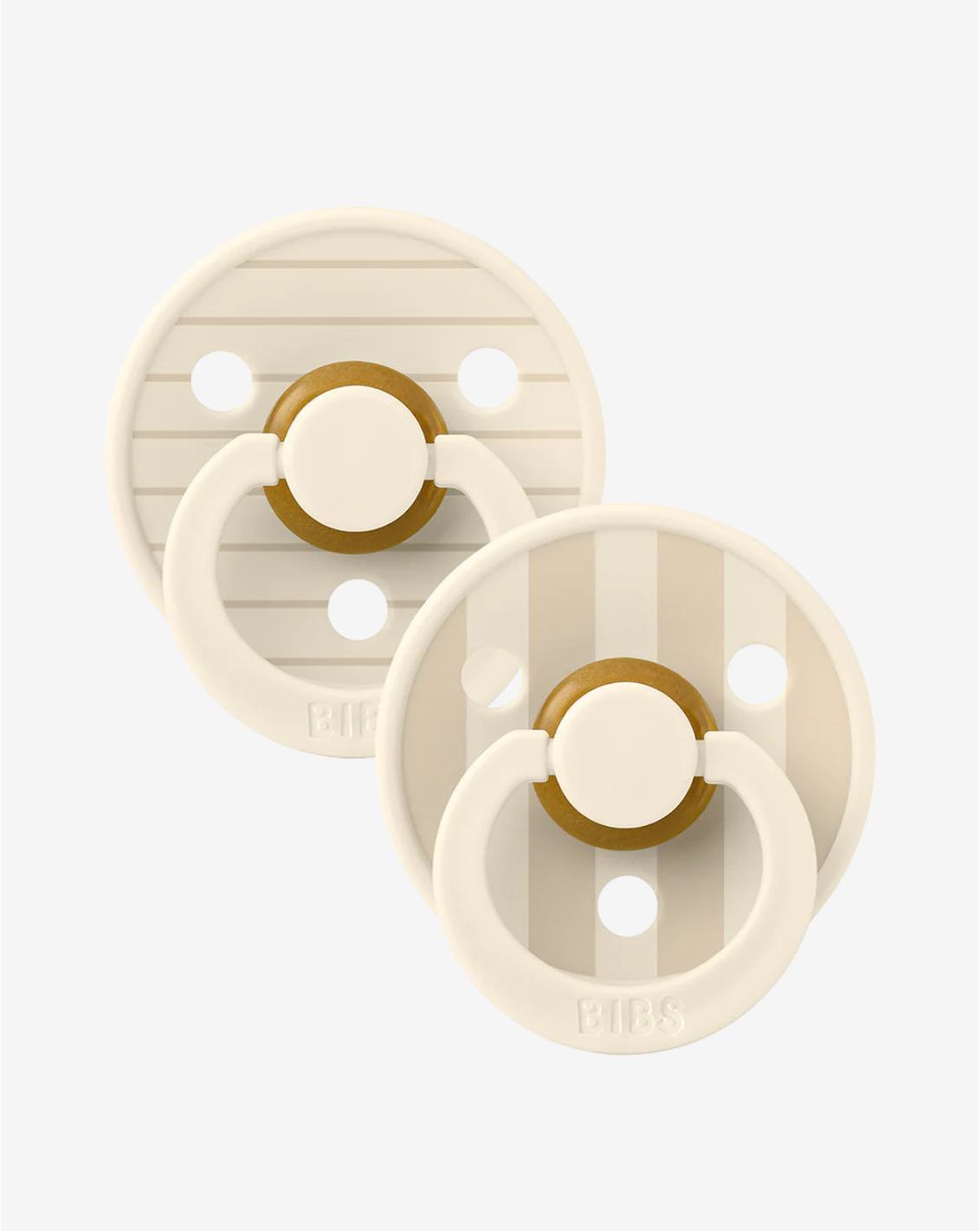 זוג מוצצי BIBS קולור לטקס מידה 1 STUDIO MIX IVORY VANILLA PIN