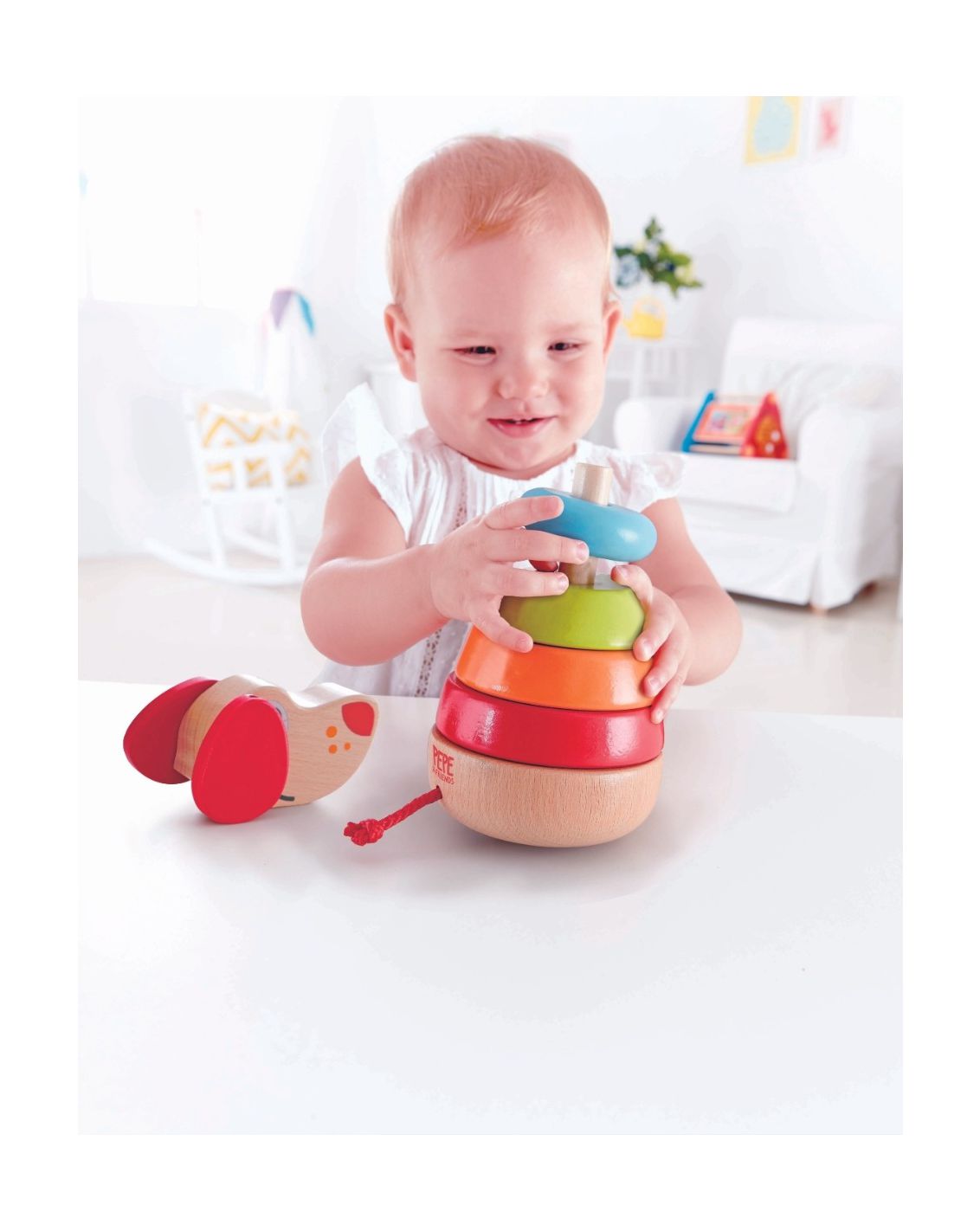 משחק השחלת טבעות כלב נובח HAPE-1