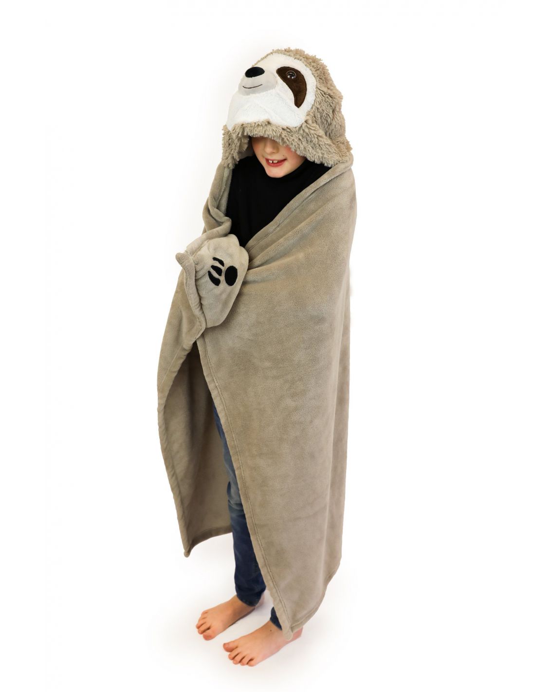 שמיכת חיבוק עם ראש בובה - עצלן Noxxiez