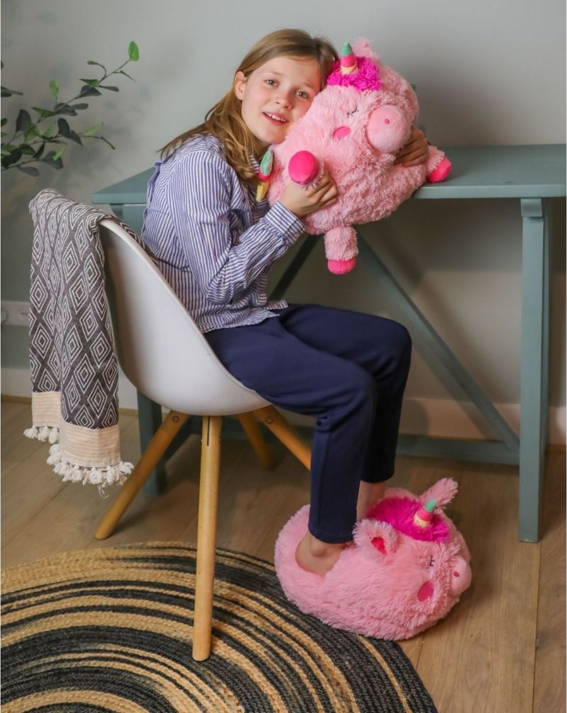 בובה רכה מחממת רגליים חד קרן Noxxiez-2